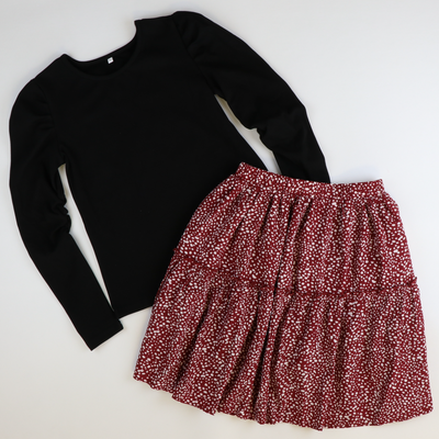 Black Puff Sleeve Top - Stellybelly
