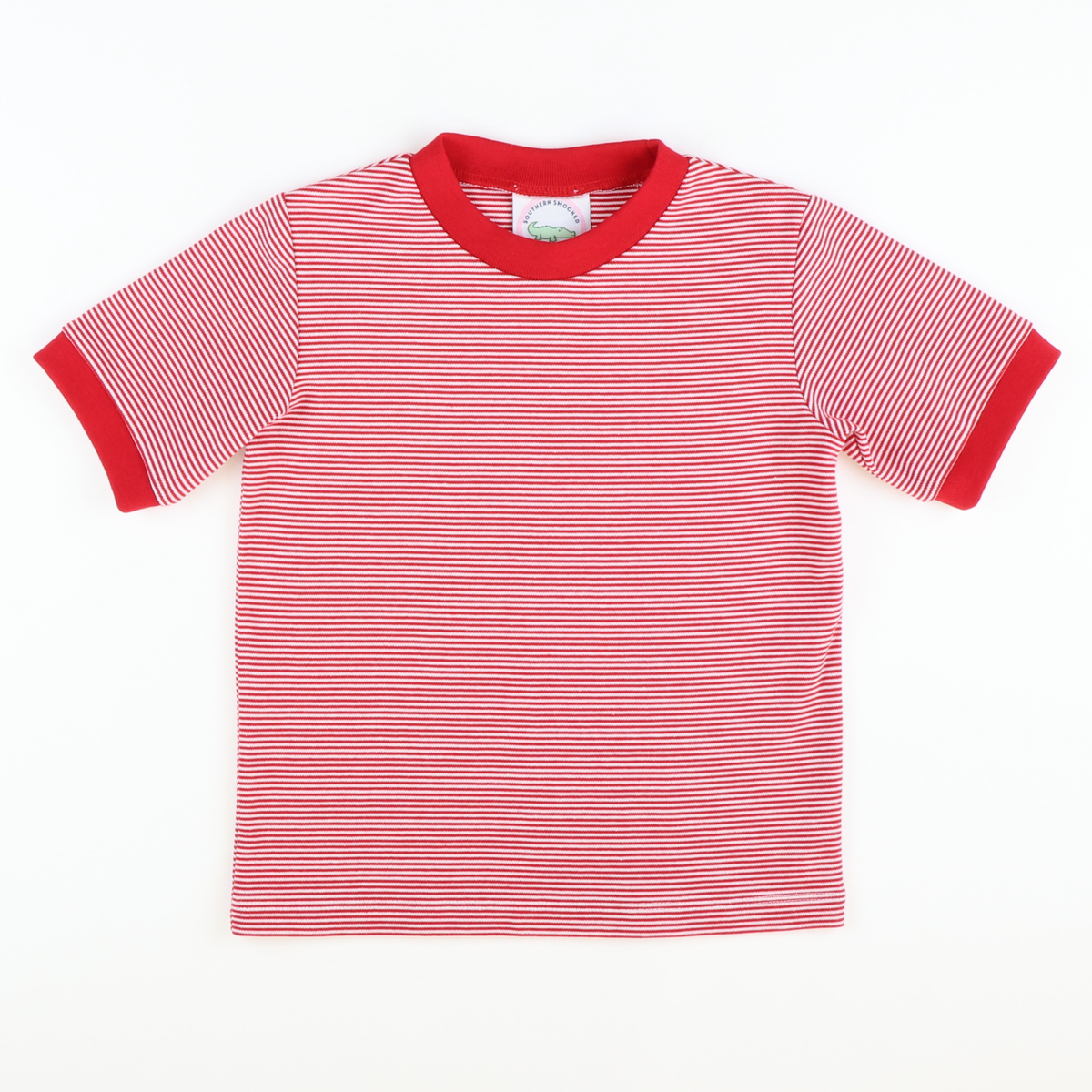 Out & About Boy Shirt - Red Micro Stripe Knit - Stellybelly