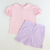 Girls Classic Short Sleeve Blouse - Light Pink Knit - Stellybelly