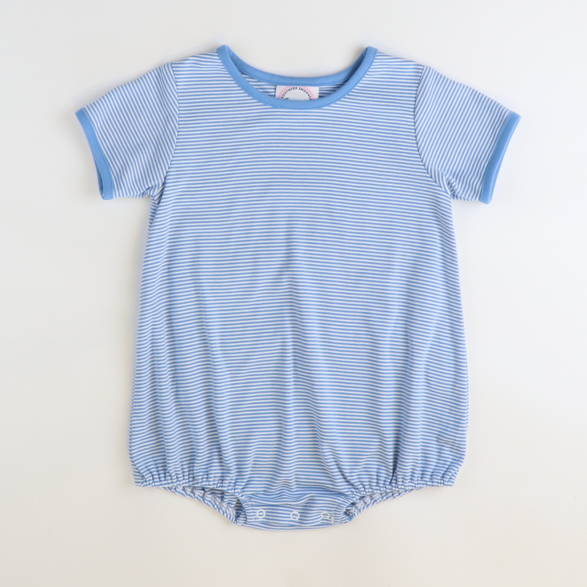 Out & About Girl Bubble - Party Blue Micro Stripe Knit - Stellybelly