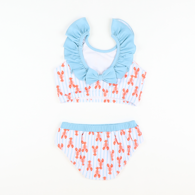 Lobster Print Ruffle Two-Piece Swimsuit - Stellybelly