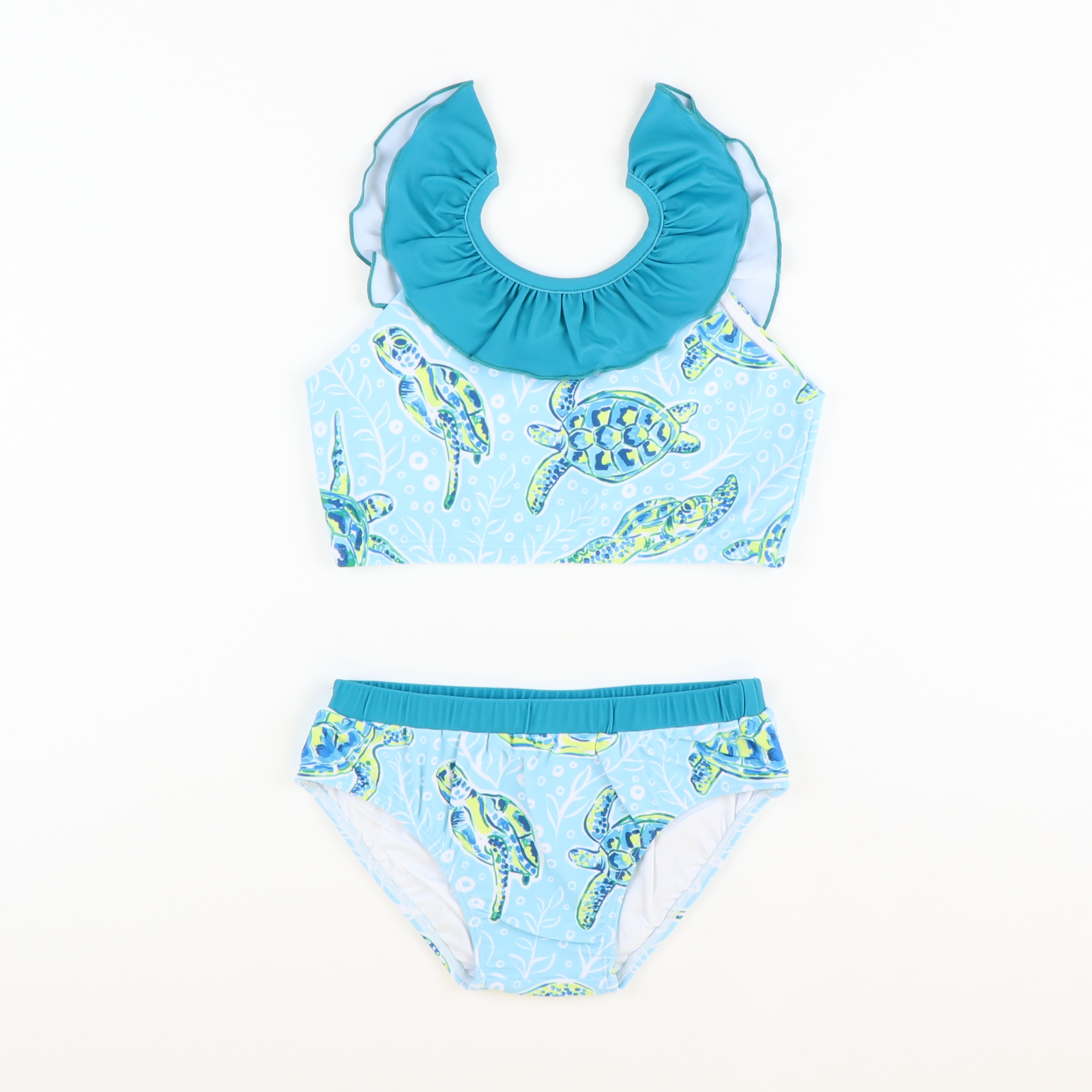 Sea Turtles Ruffle Two-Piece Swimsuit - Stellybelly